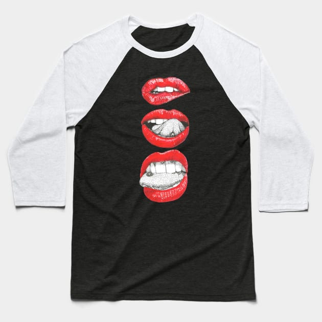 Feminine lips Baseball T-Shirt by Créa'RiBo